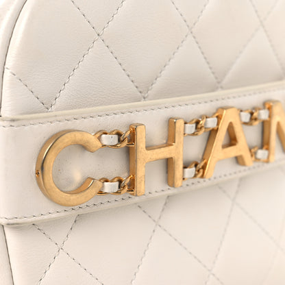 Chanel Calfskin Quilted Enchained Camera Case Bag White 11 of 14