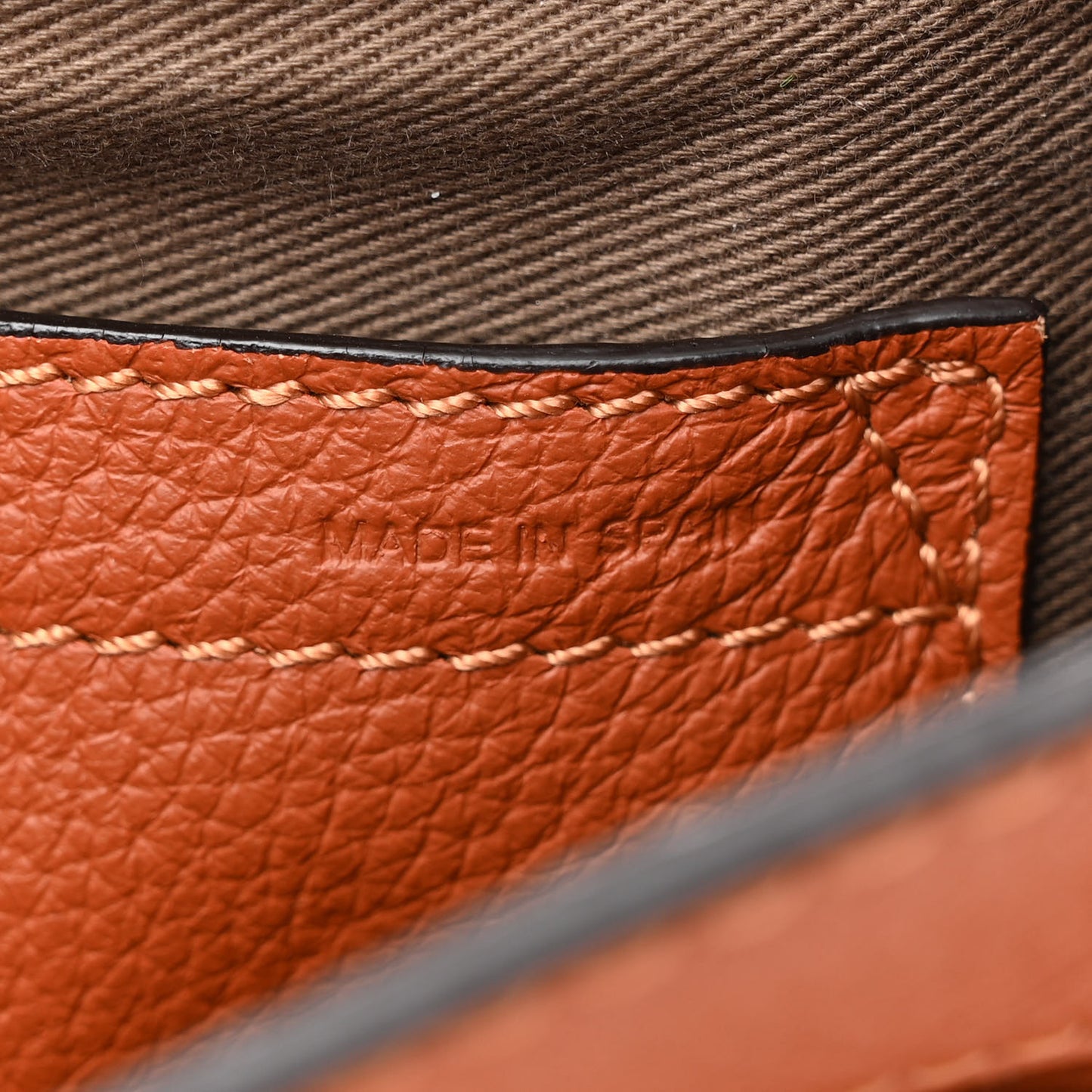 Grained Calfskin Small Marcie Saddle Bag Tan