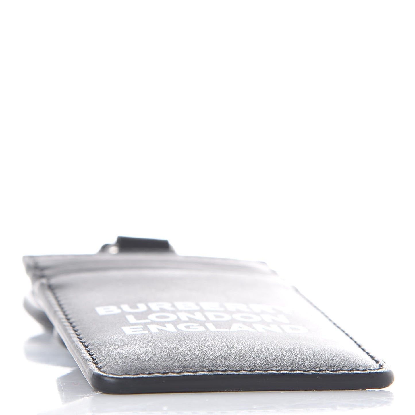 Calfskin Elmer Lanyard Card Case Black