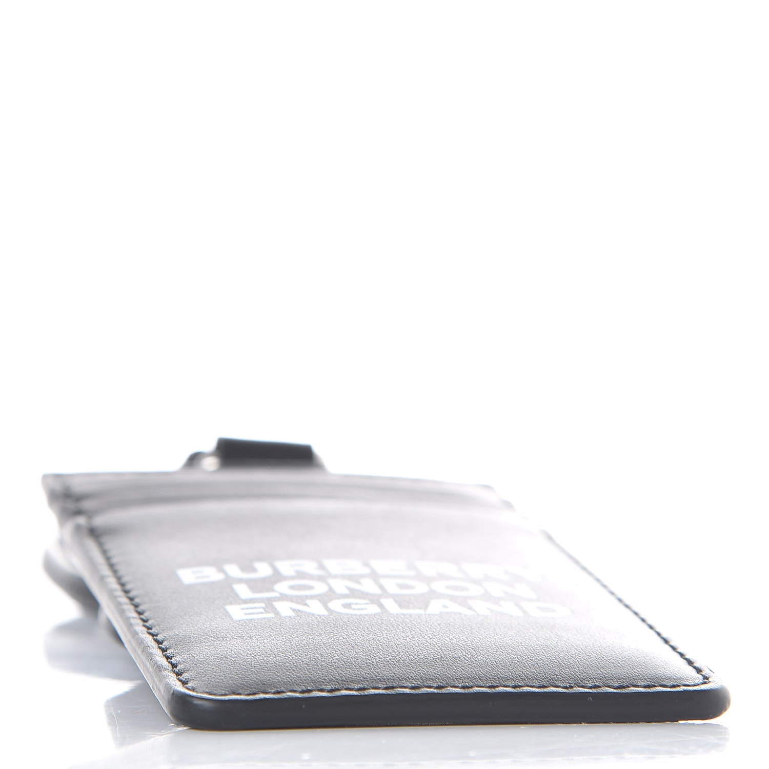 Burberry Calfskin Elmer Lanyard Card Case Black 4 of 5