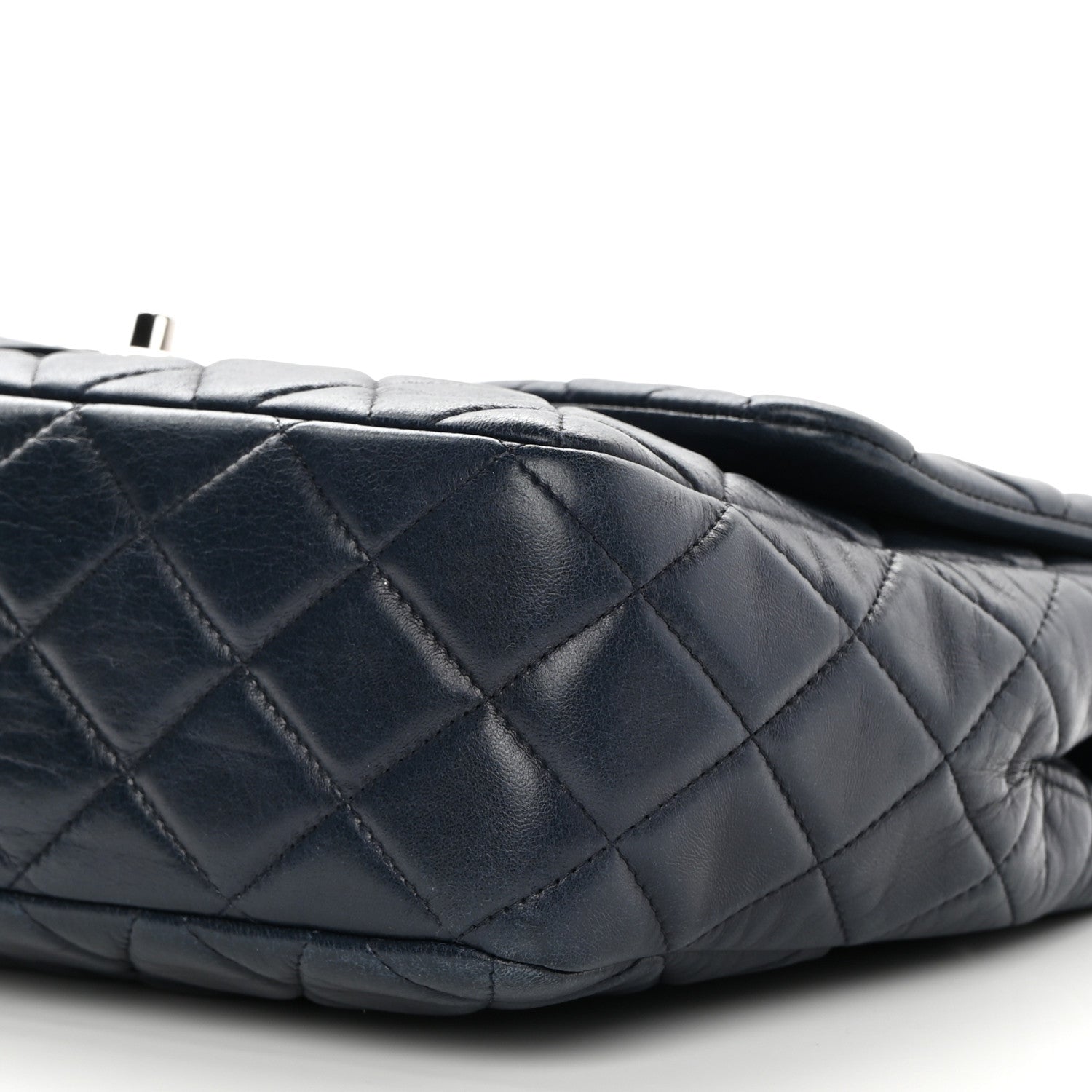 Chanel Lambskin Quilted Jumbo Single Flap Navy 9 of 11