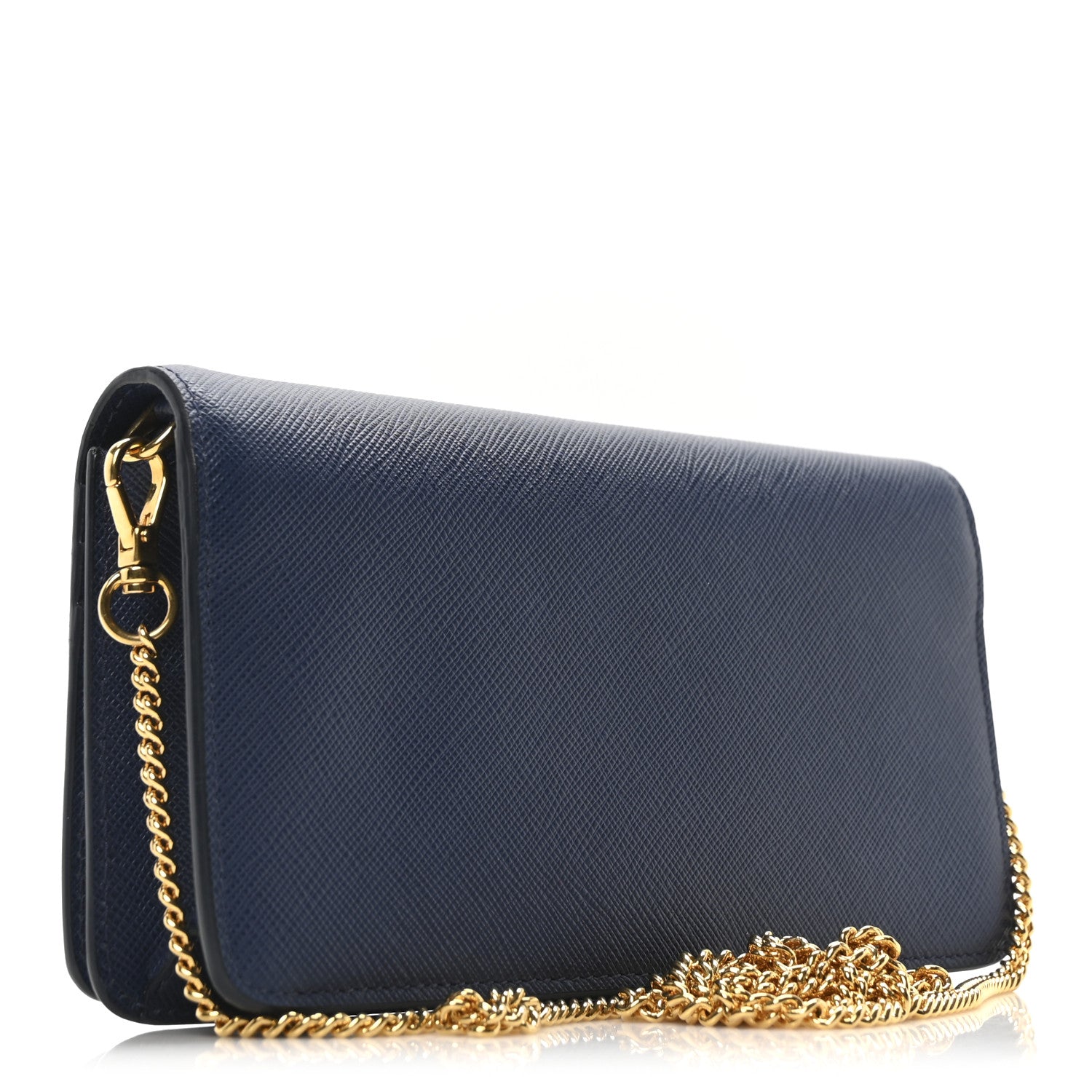 Prada Saffiano Metal Oro Mini Bag Bluette 3 of 9