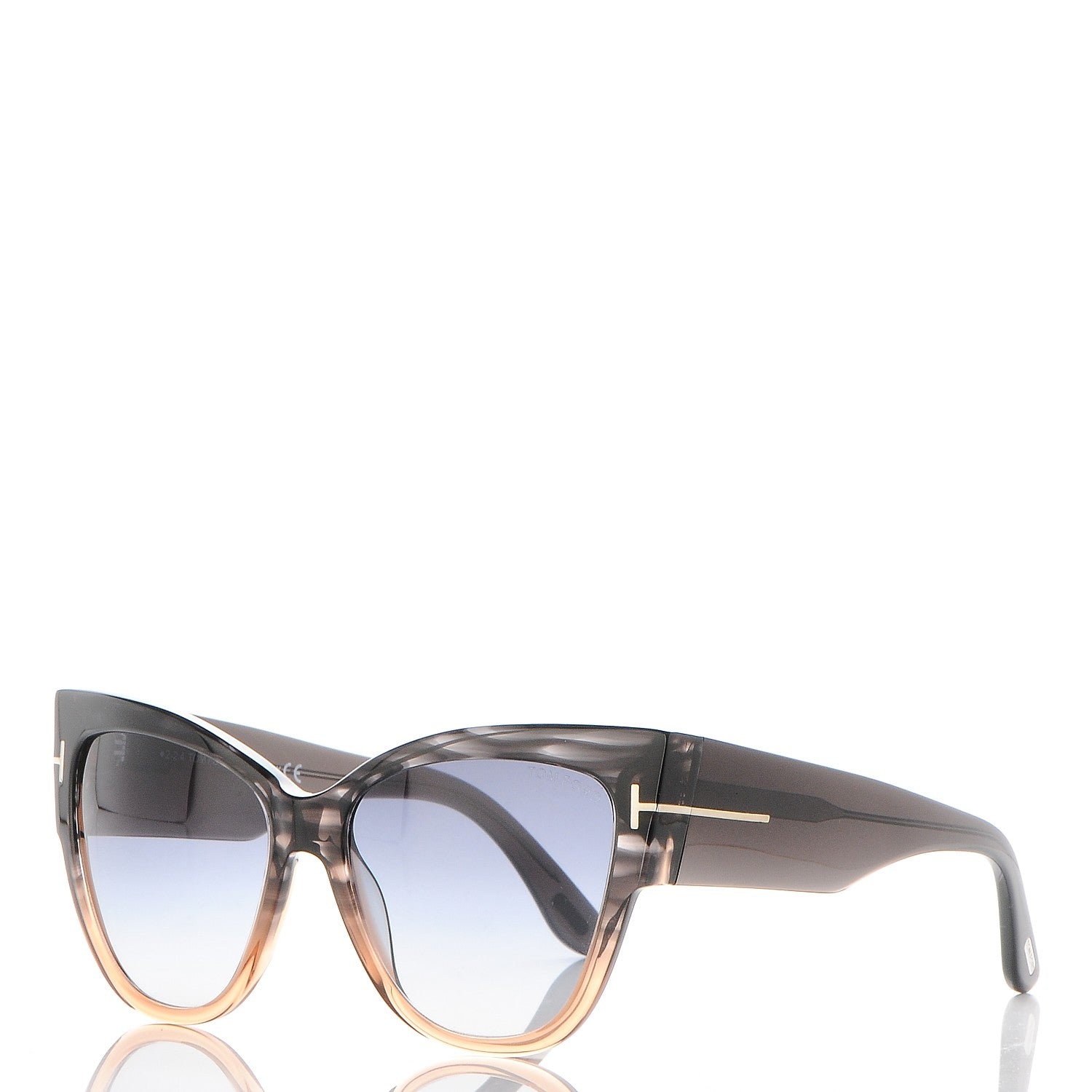 Tom Ford Anoushka Sunglasses TF371 Melange Grey Peach 1 of 8