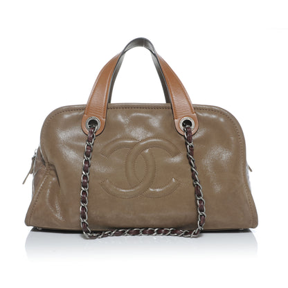 Chanel Iridescent Calfskin In The Mix Bowler Brown 1 of 9