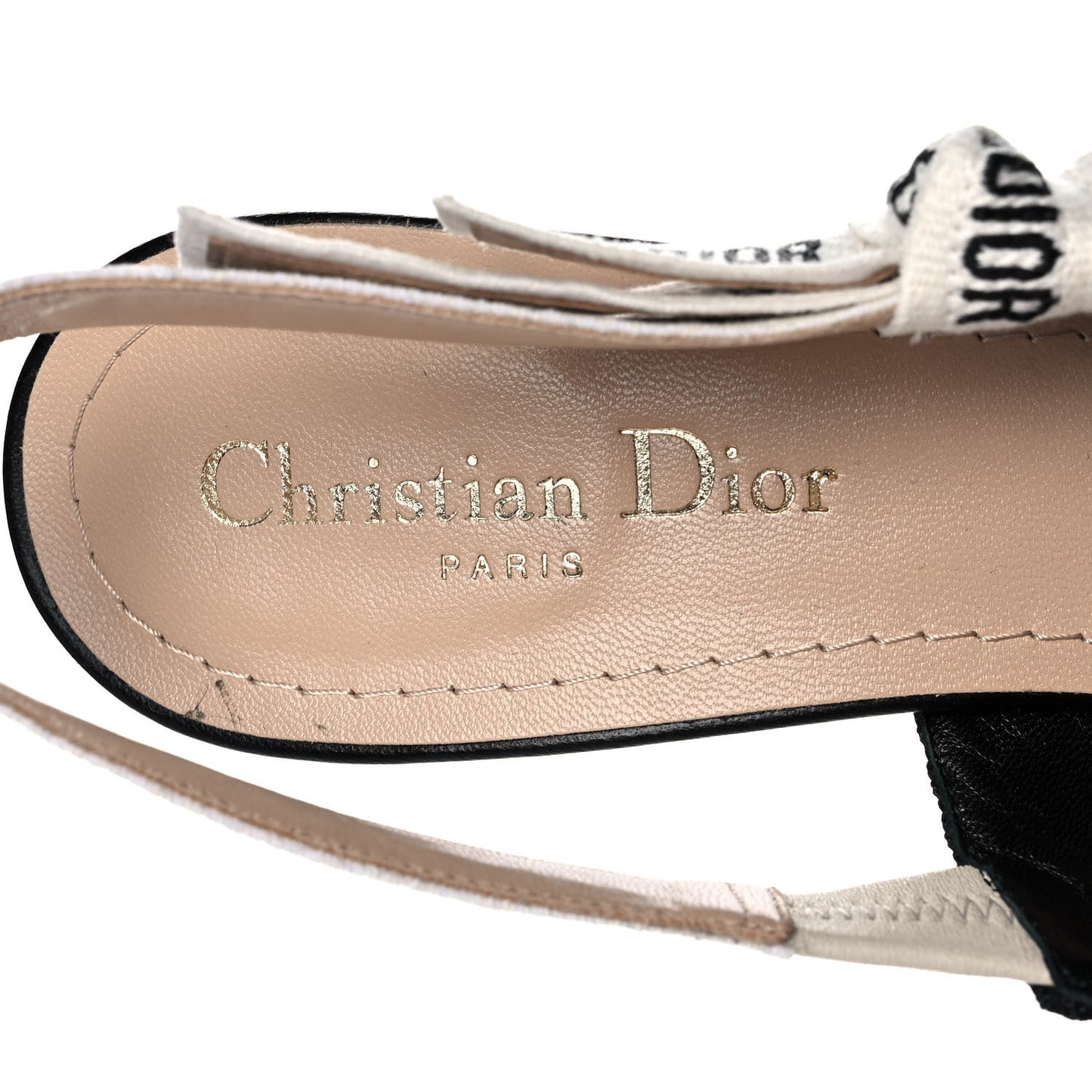Technical Canvas Ribbon J Adior Slingback 65mm Pumps 38 Black