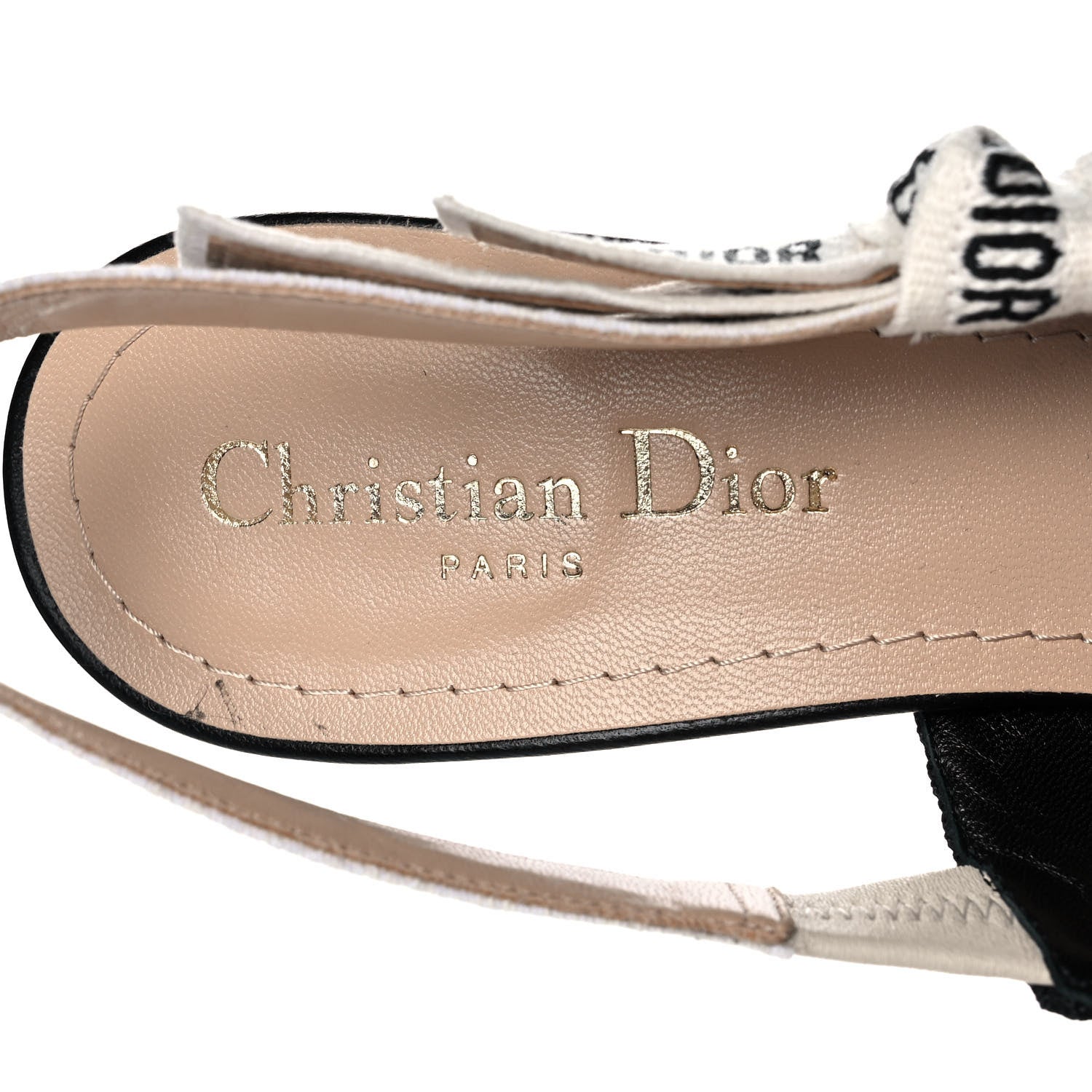 Christian Dior Technical Canvas Ribbon J Adior Slingback 65mm Pumps 38 Black 6 of 10