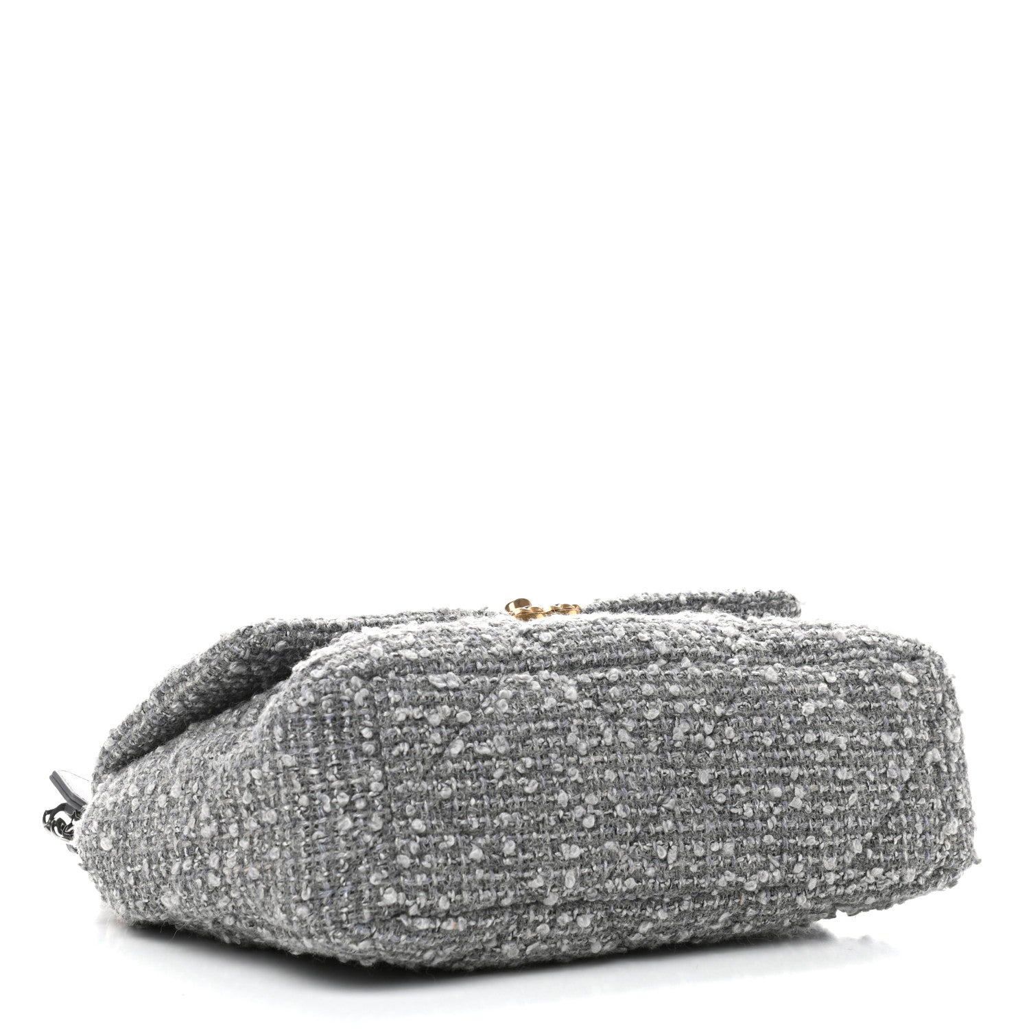 Chanel Tweed Quilted Large Chanel 19 Flap Grey 4 of 9
