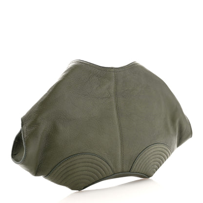 Alexander McQueen Calfskin Studded De Manta Clutch Green 3 of 7