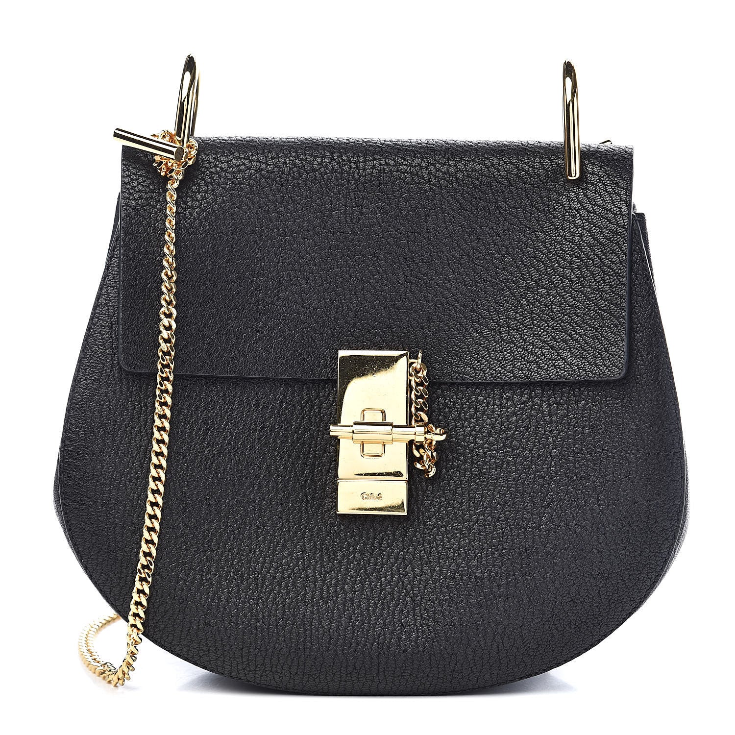 Chloe Grained Lambskin Drew Shoulder Bag Black 1 of 10