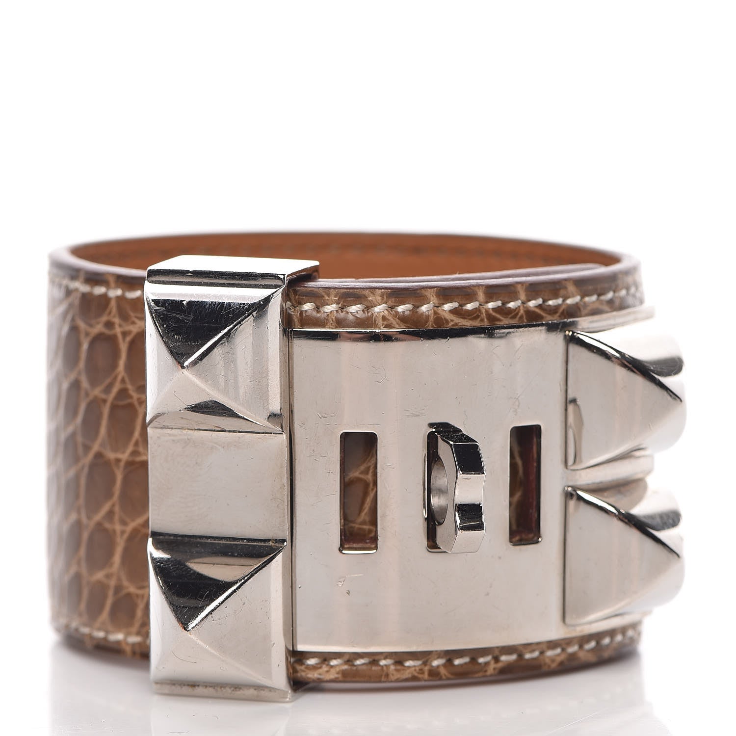 Hermes Matte Alligator Collier De Chien CDC Bracelet S Ficelle 3 of 6