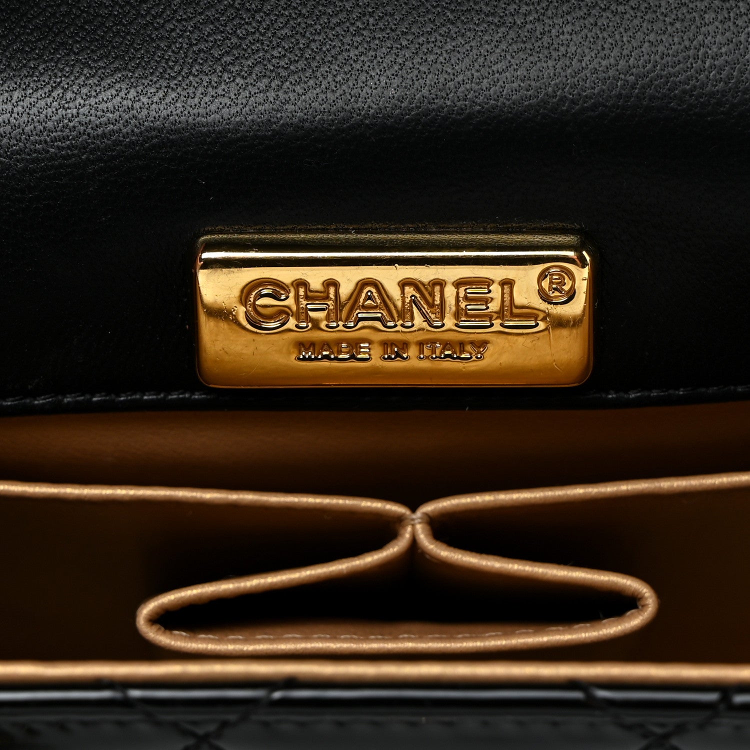 Chanel Patent Quilted Mini Golden Plate Flap Black 6 of 15