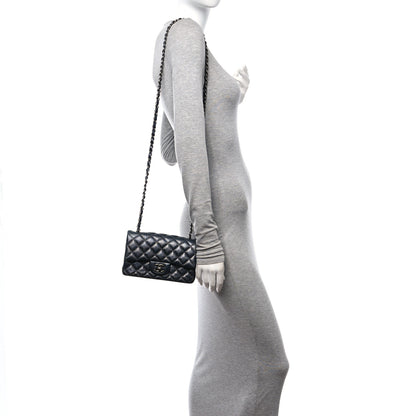 Chanel Pearly Caviar Quilted Mini Rectangular Flap Grey 2 of 11