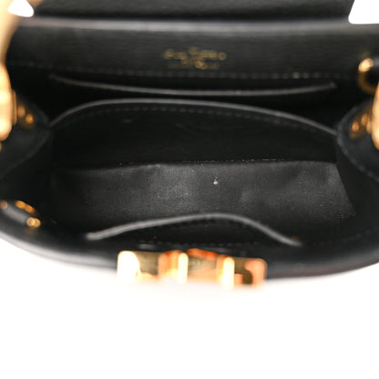 Louis Vuitton Taurillon Snakeskin Mini Capucines Black 5 of 12
