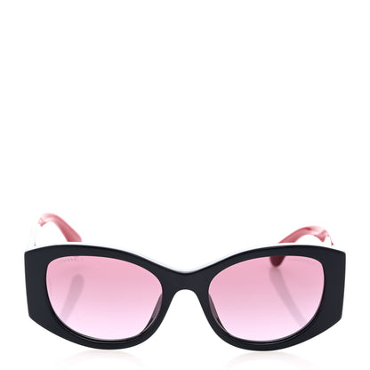 Chanel Acetate Oval Sunglasses 5524-A Blue Red 2 of 8