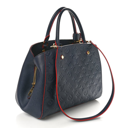 Louis Vuitton Empreinte Montaigne MM Marine Rouge 3 of 13
