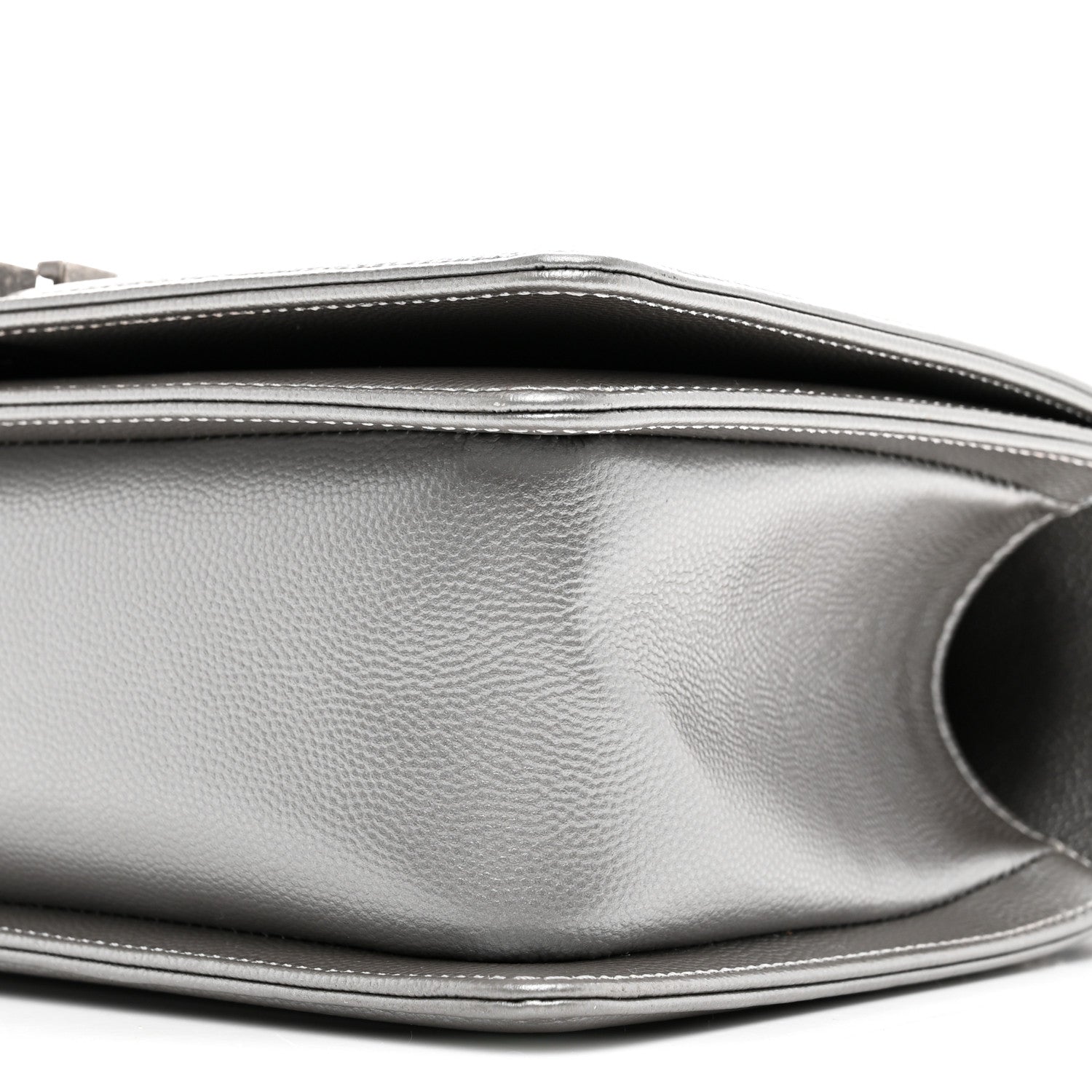 Chanel Metallic Caviar Quilted Medium Boy Flap Silver 10 of 10