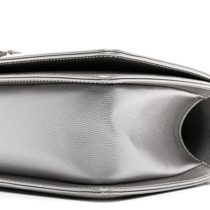 Chanel Metallic Caviar Quilted Medium Boy Flap Silver 10 of 10