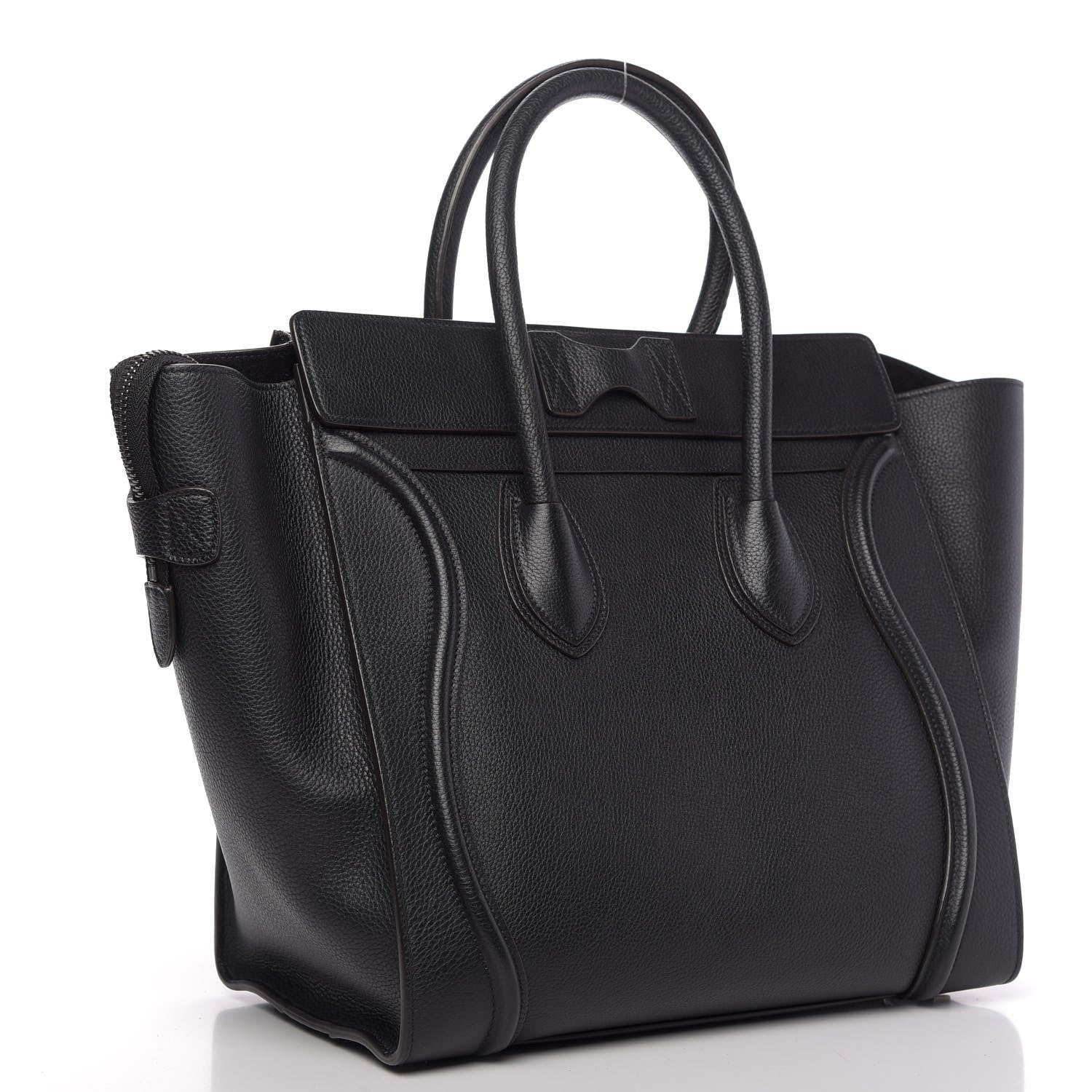 Celine Drummed Calfskin Mini Luggage Black 3 of 15
