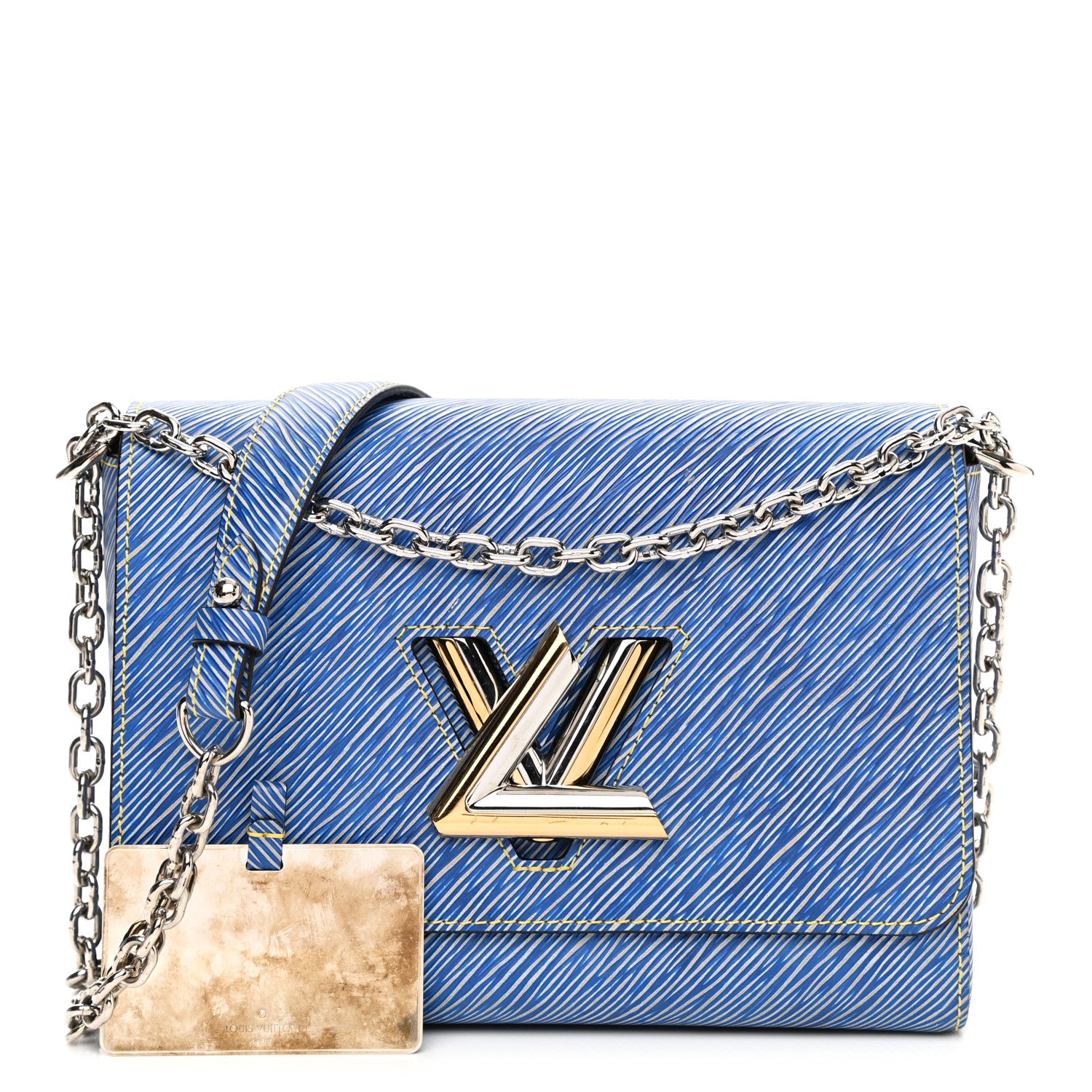 Louis Vuitton Epi Twist Shoulder Bag MM Denim Light 1 of 10