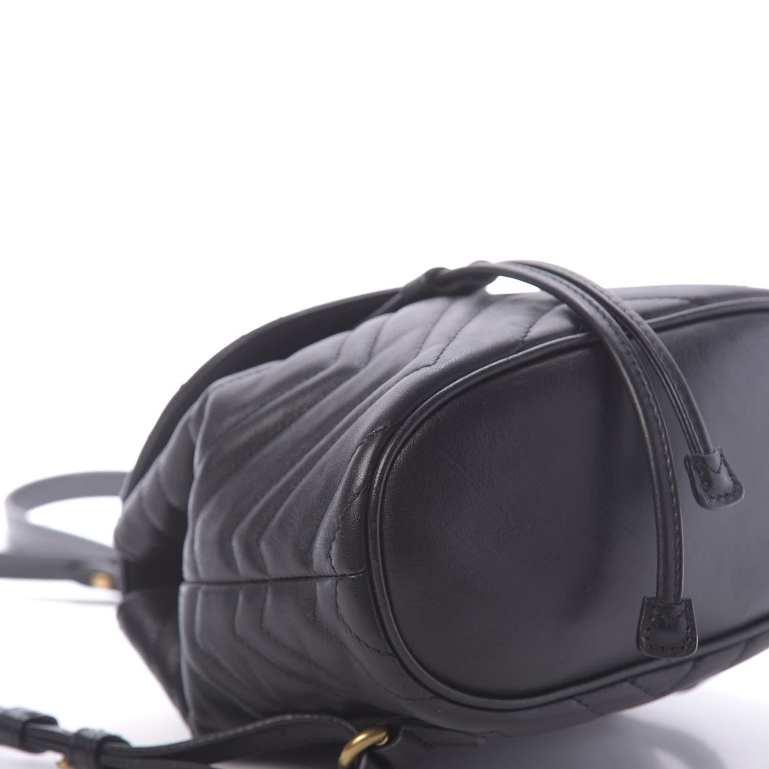 Gucci Calfskin Matelasse GG Marmont Flap Backpack Black 8 of 9