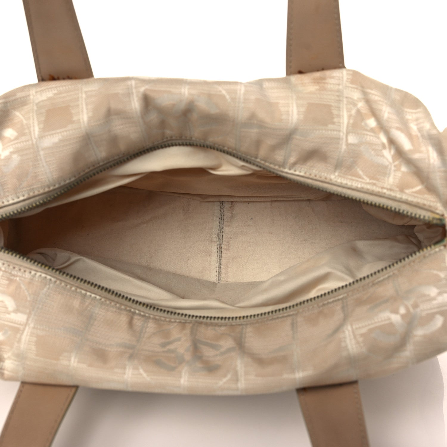 Chanel Nylon Travel Shoulder Bag Beige 5 of 14