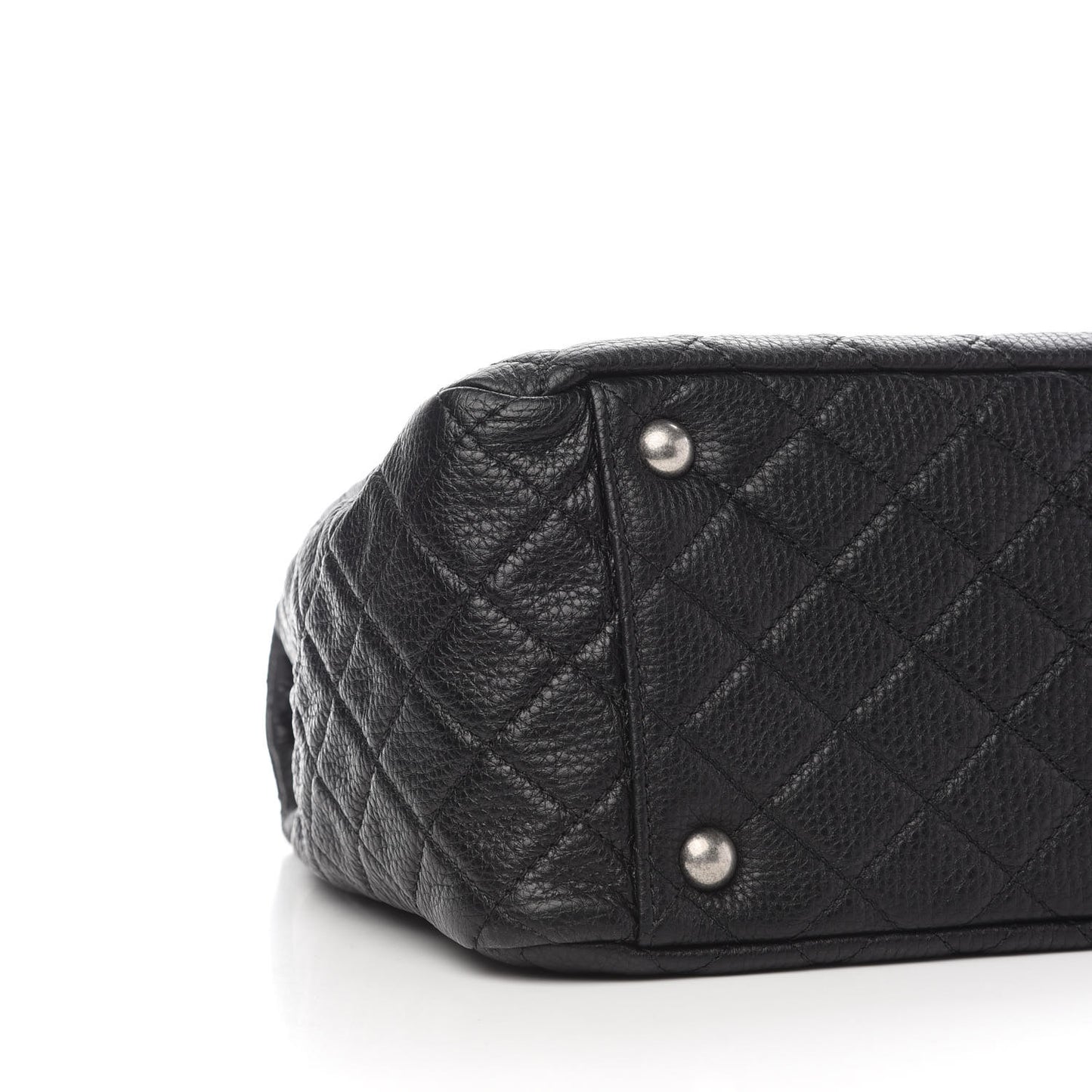 Calfskin Quilted XXL Travel Flap Bag Black