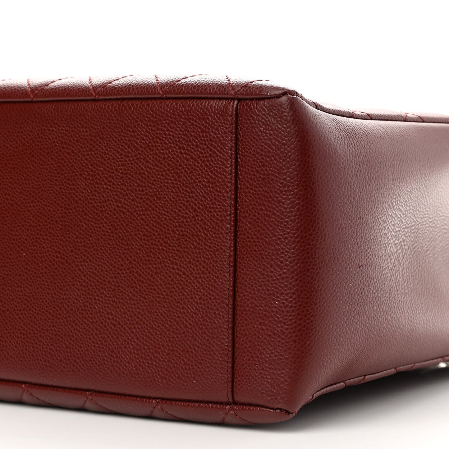 Caviar Quilted Grand Shopping Tote GST Dark Red