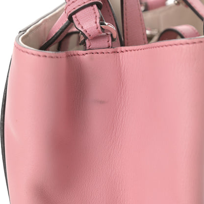 Fendi Vitello Elite Flamingo Mink Monster Charm Petite 2Jours Tote Pink Multicolor 16 of 16