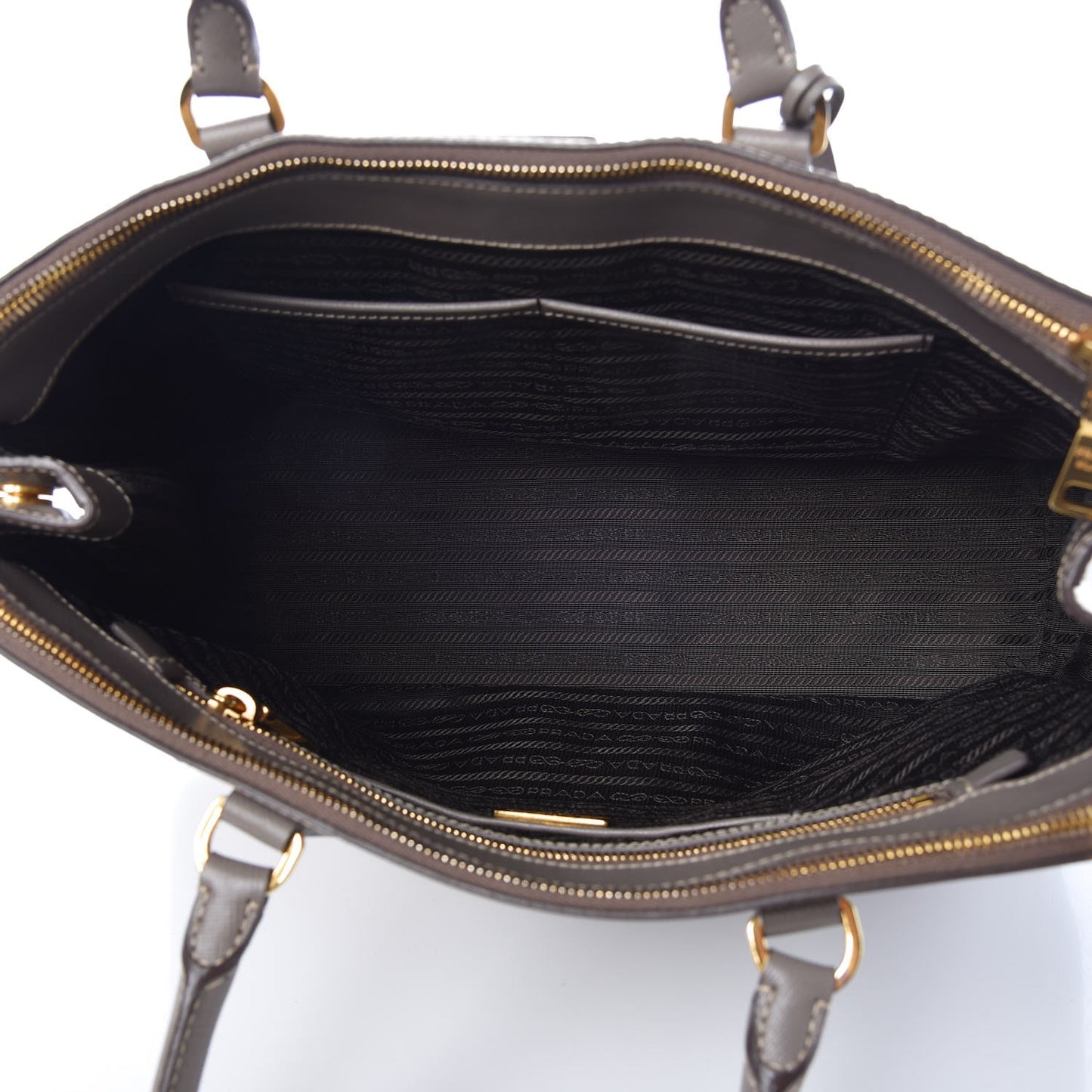 Saffiano Medium Galleria Double Zip Tote Argilla
