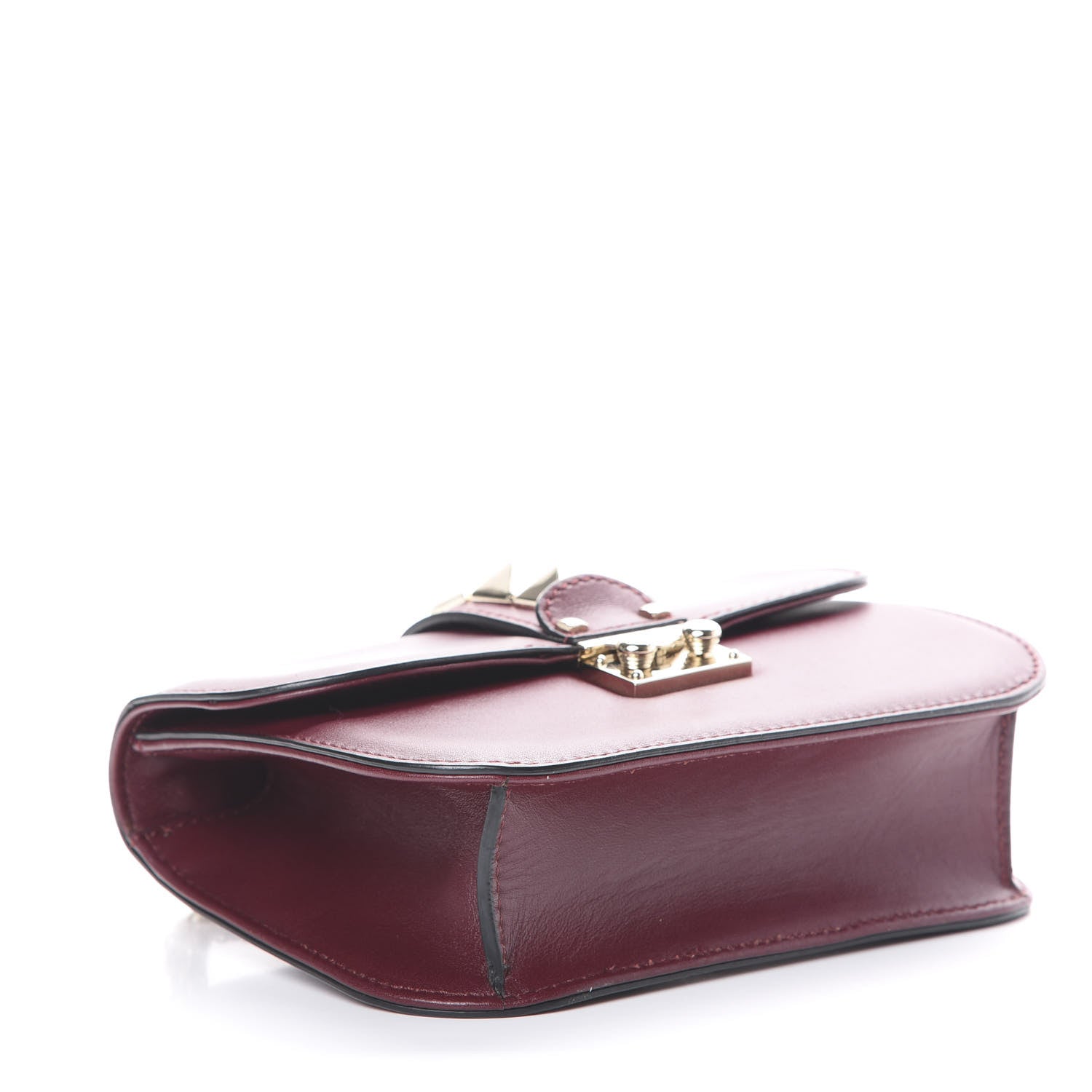 Valentino Garavani Vitello Small Glam Lock Rockstud Flap Rubin 3 of 13