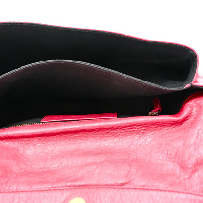 Balenciaga Agneau Classic Hardware Envelope Clutch Rose Thulian 6 of 11
