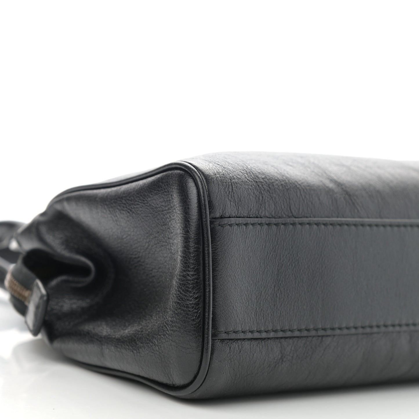 Calfskin Medium Re(Belle) Top Handle Bag Black