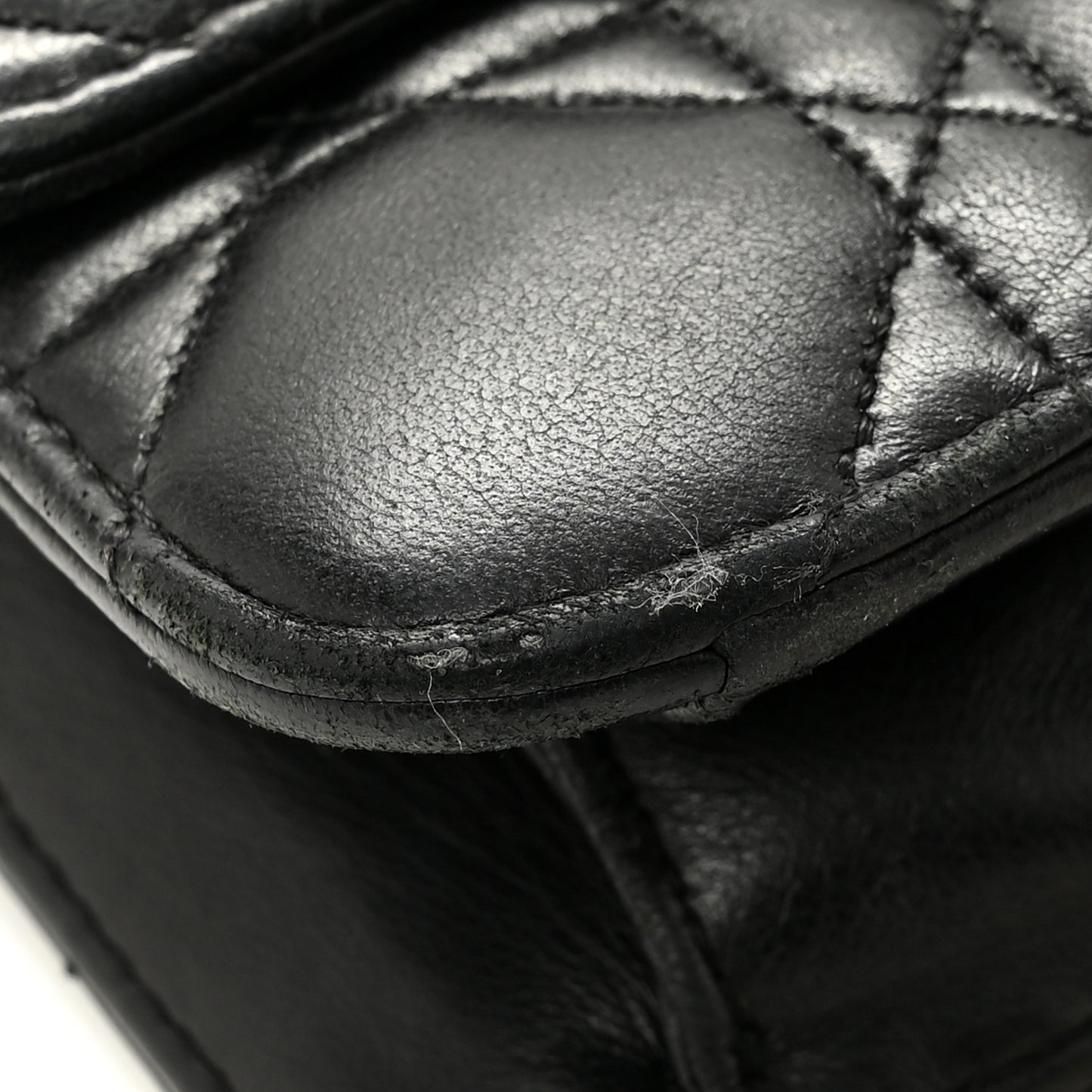 Lambskin Cannage Miss Dior Promenade Pouch Black