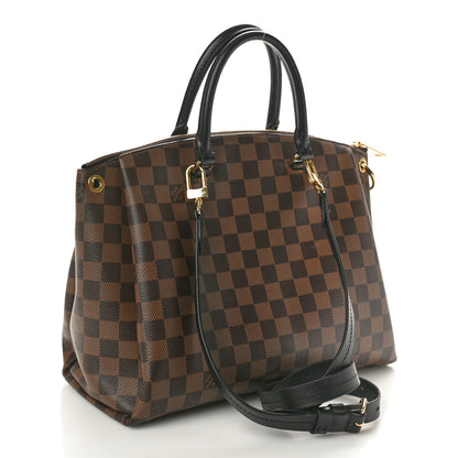 Louis Vuitton Damier Ebene Odeon Tote MM Black 3 of 10