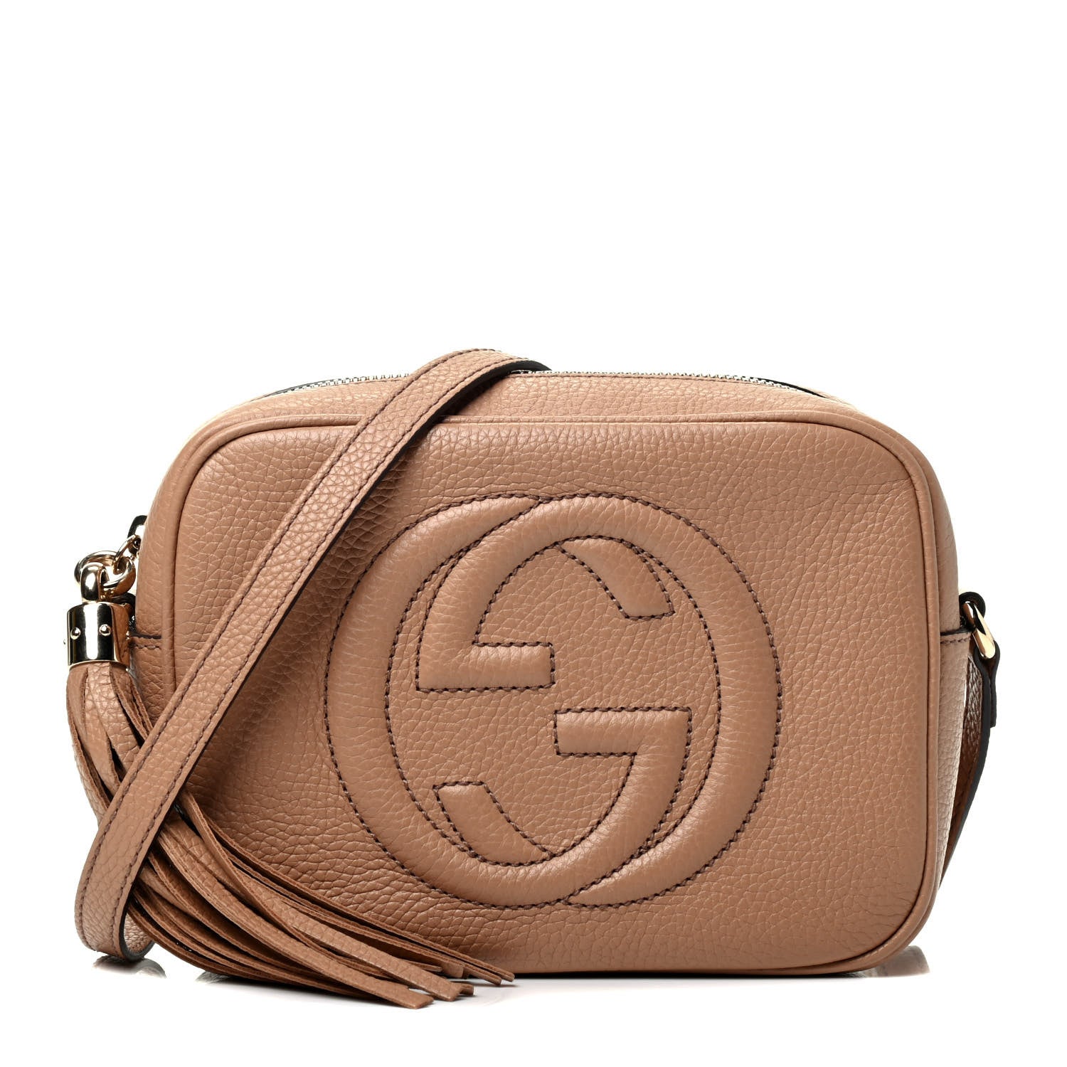Gucci Pebbled Calfskin Small Soho Disco Bag Rose Beige 1 of 4
