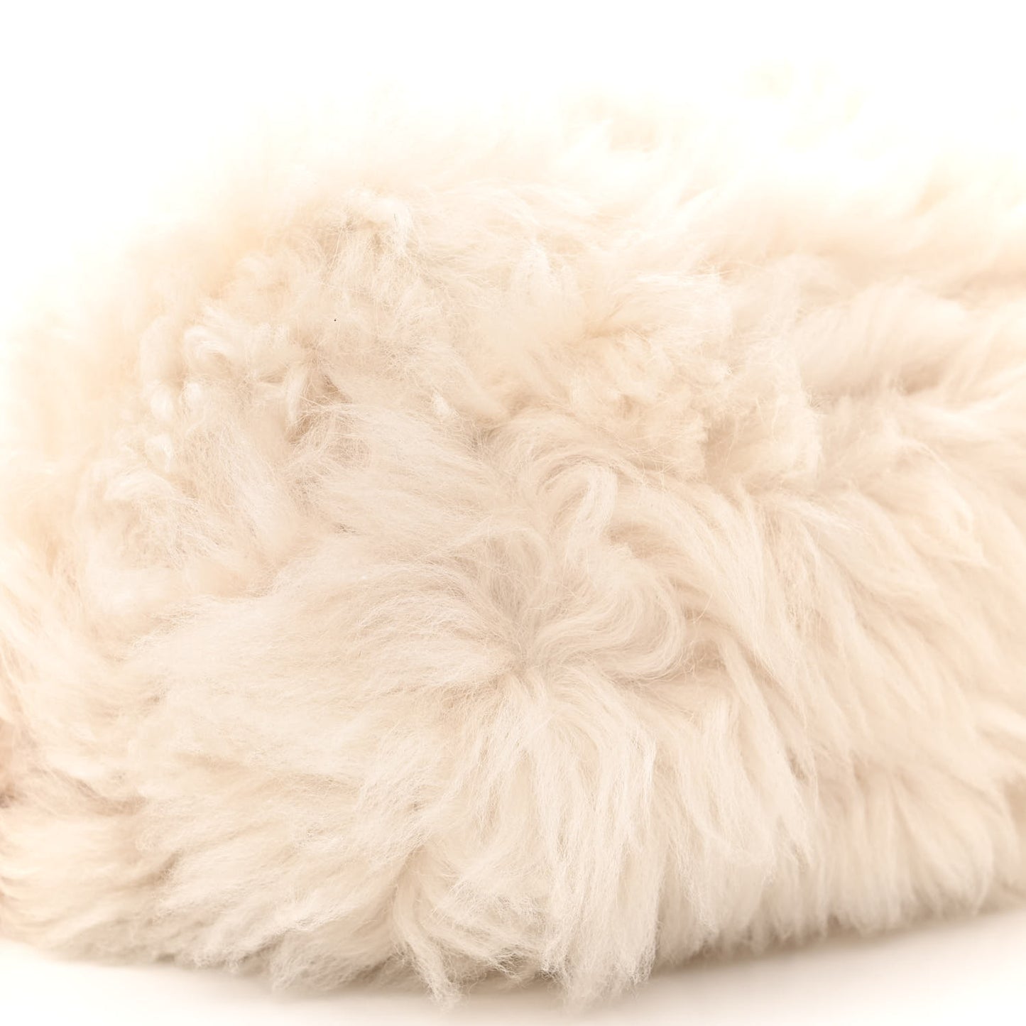 Shearling Lambskin The Pouch Chain White
