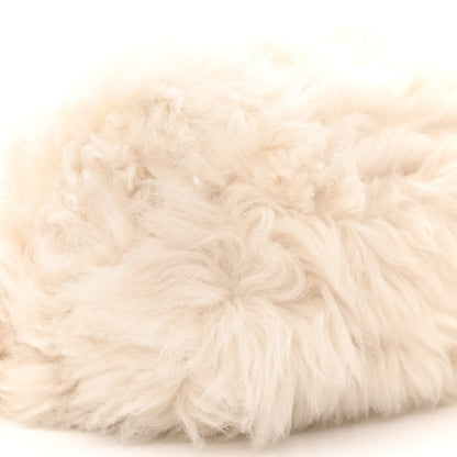Bottega Veneta Shearling Lambskin The Pouch Chain White 8 of 11