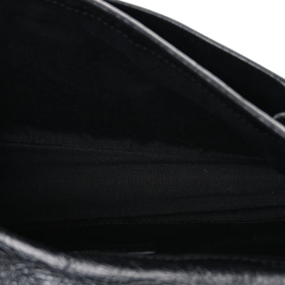 Saint Laurent Crinkled Calfskin Matelasse Monogram Baby Niki Chain Satchel Black 5 of 10