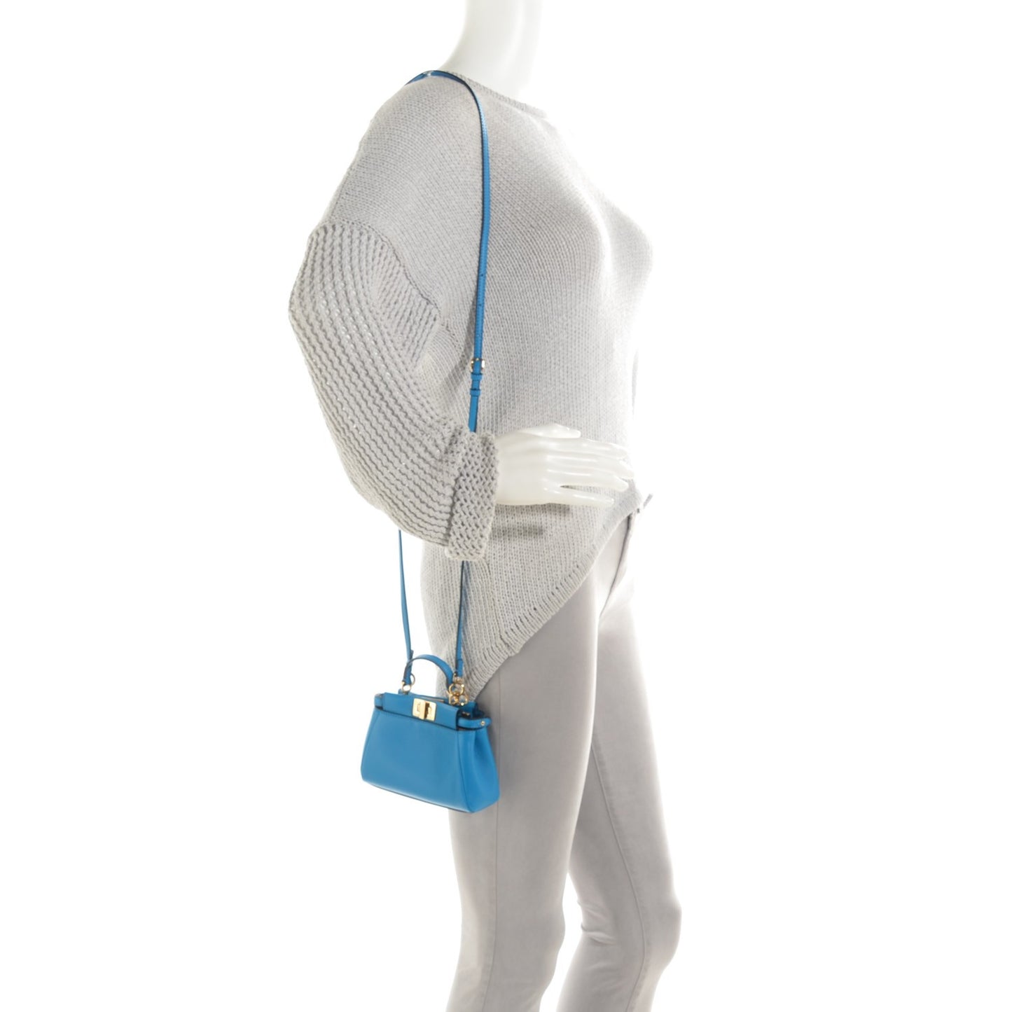 Nappa Micro Peekaboo Iconic Satchel Blu Royal