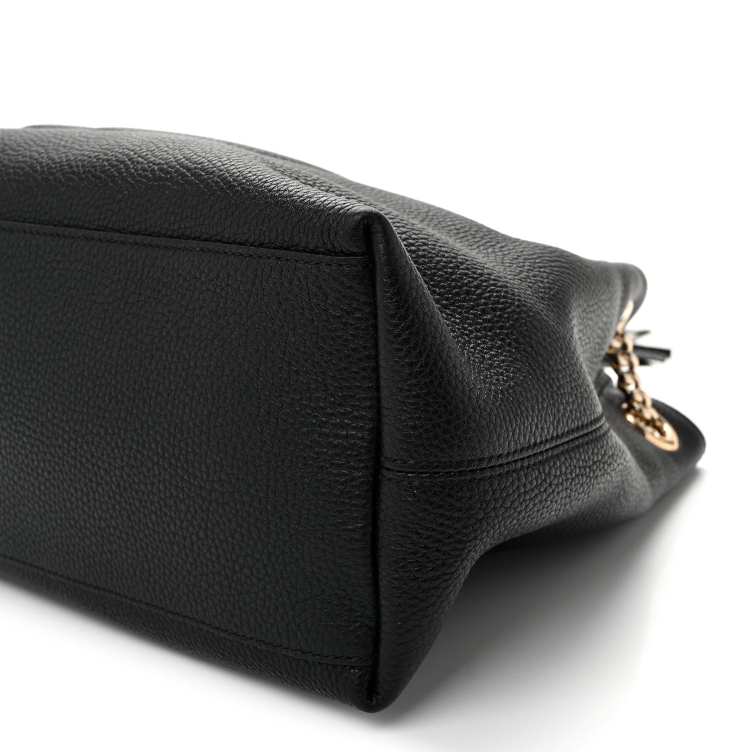 Gucci Pebbled Calfskin Medium Soho Chain Shoulder Bag Black 9 of 9