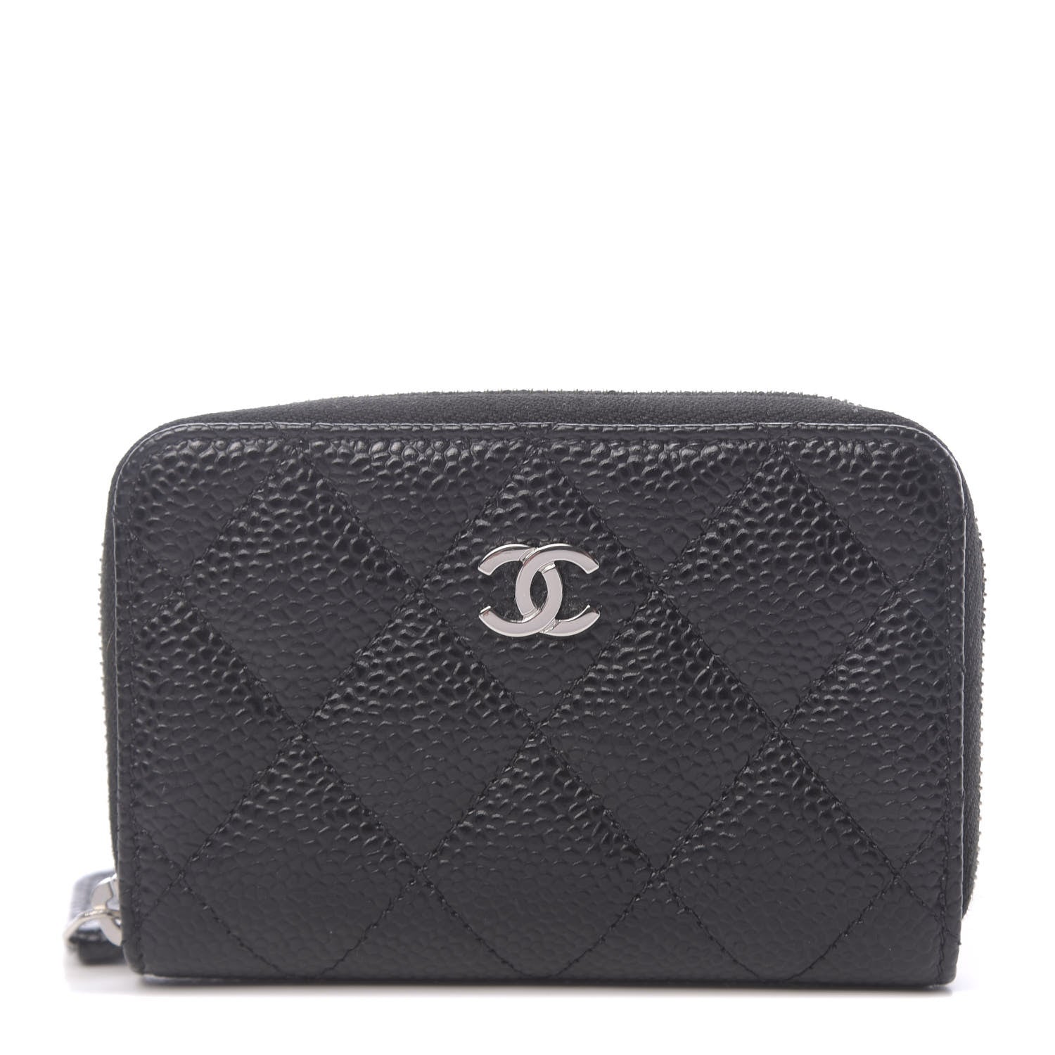 Chanel Caviar Quilted Zip Coin Purse Black 1 of 7