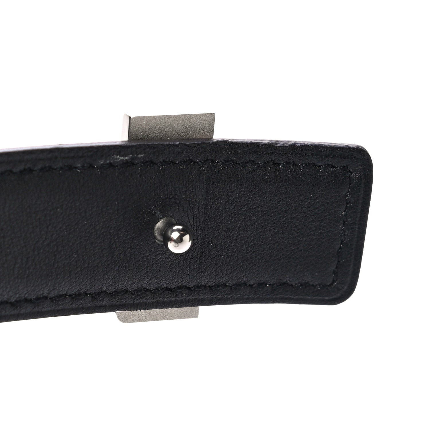 Hermes Swift Epsom 24mm Mini Constance H Belt 85 Black Etoupe 7 of 8