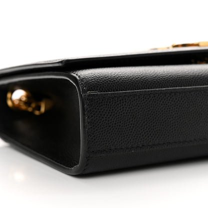 Saint Laurent Grain De Poudre Small Monogram Kate Satchel Black 9 of 14
