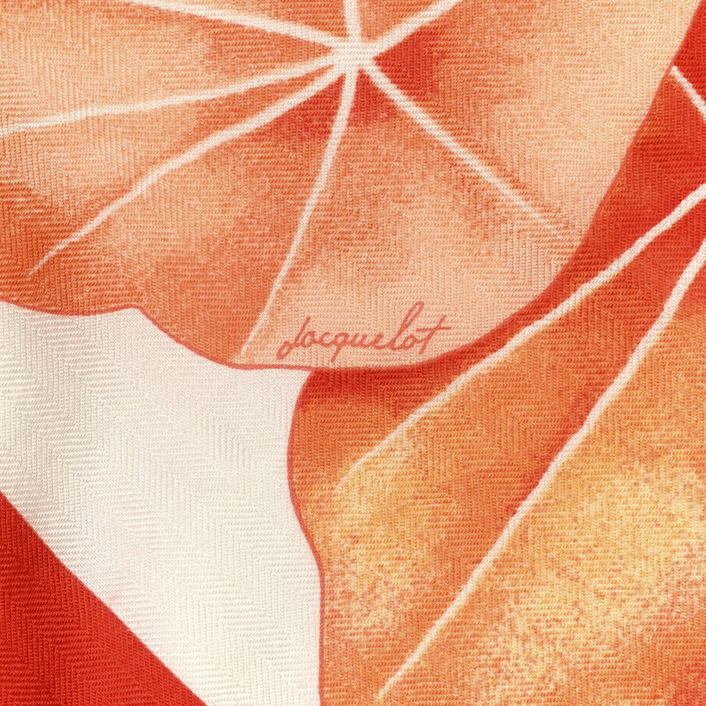 Cashmere Silk Les Capucines Shawl 140 Capucine Orange