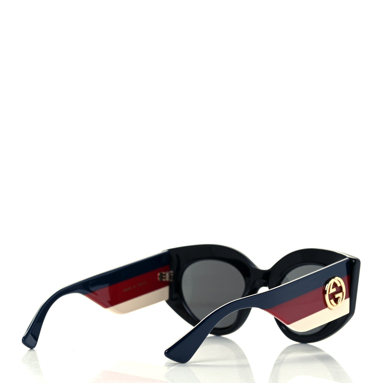 Gucci Acetate Oversized Rectangle Frame Web Sunglasses GG 0275/S Black 4 of 8