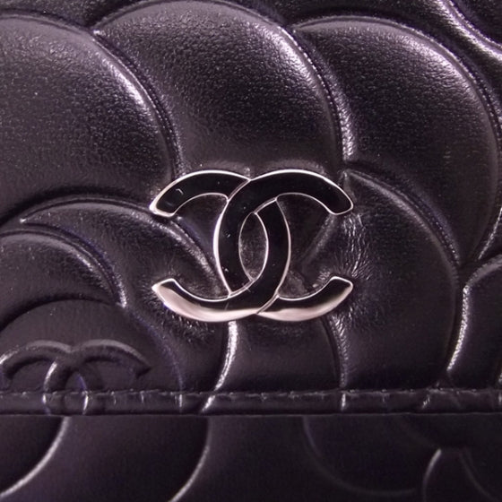 Chanel Lambskin Camelia Wallet on Chain 10 of 10