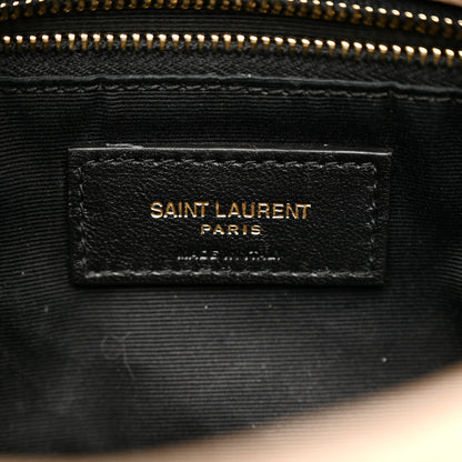 Saint Laurent Lambskin Quilted Toy Loulou Puffer Monogram Chain Satchel Dark Beige 6 of 11