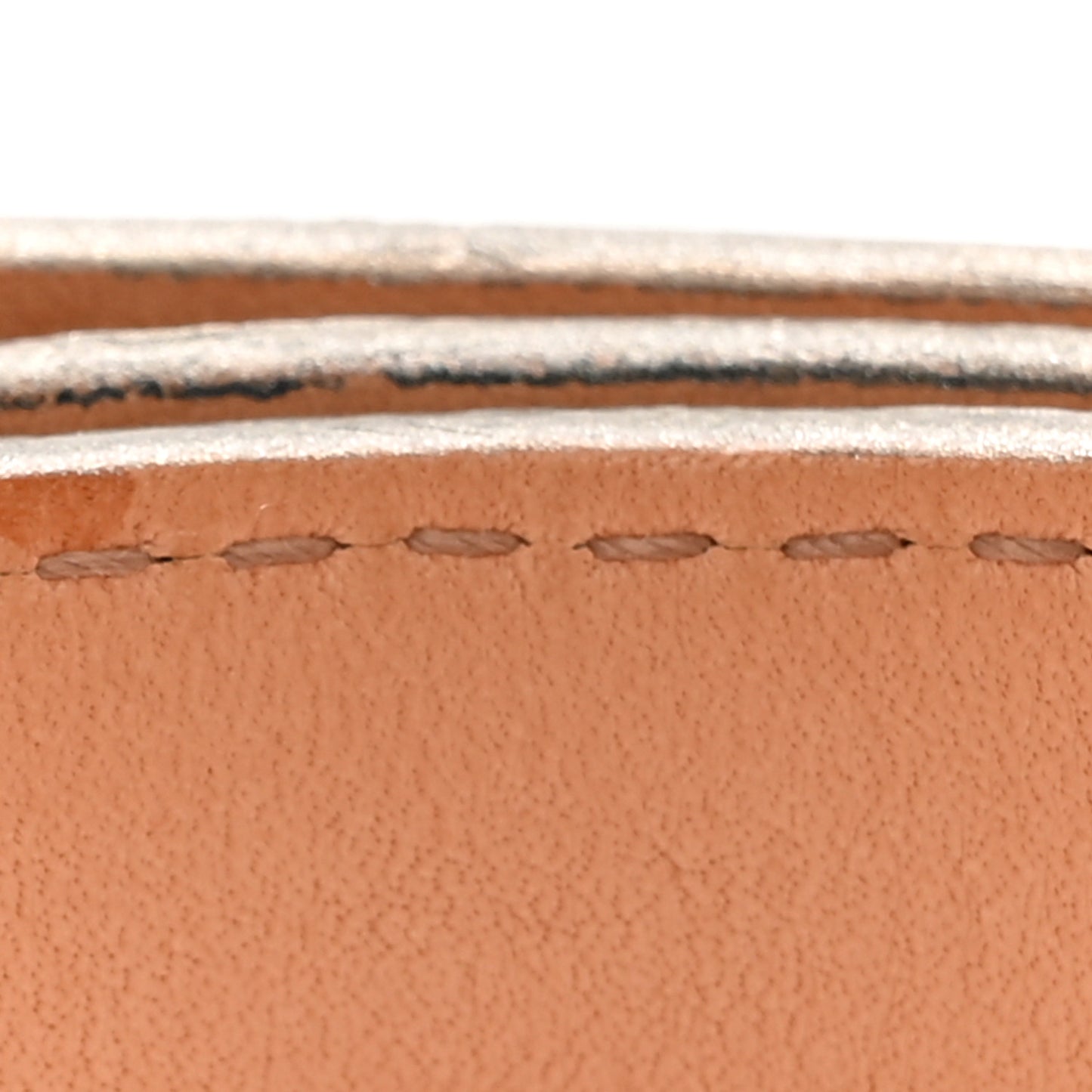 Metallic Calfskin Signature LV Initiales Belt 80 32 SIlver