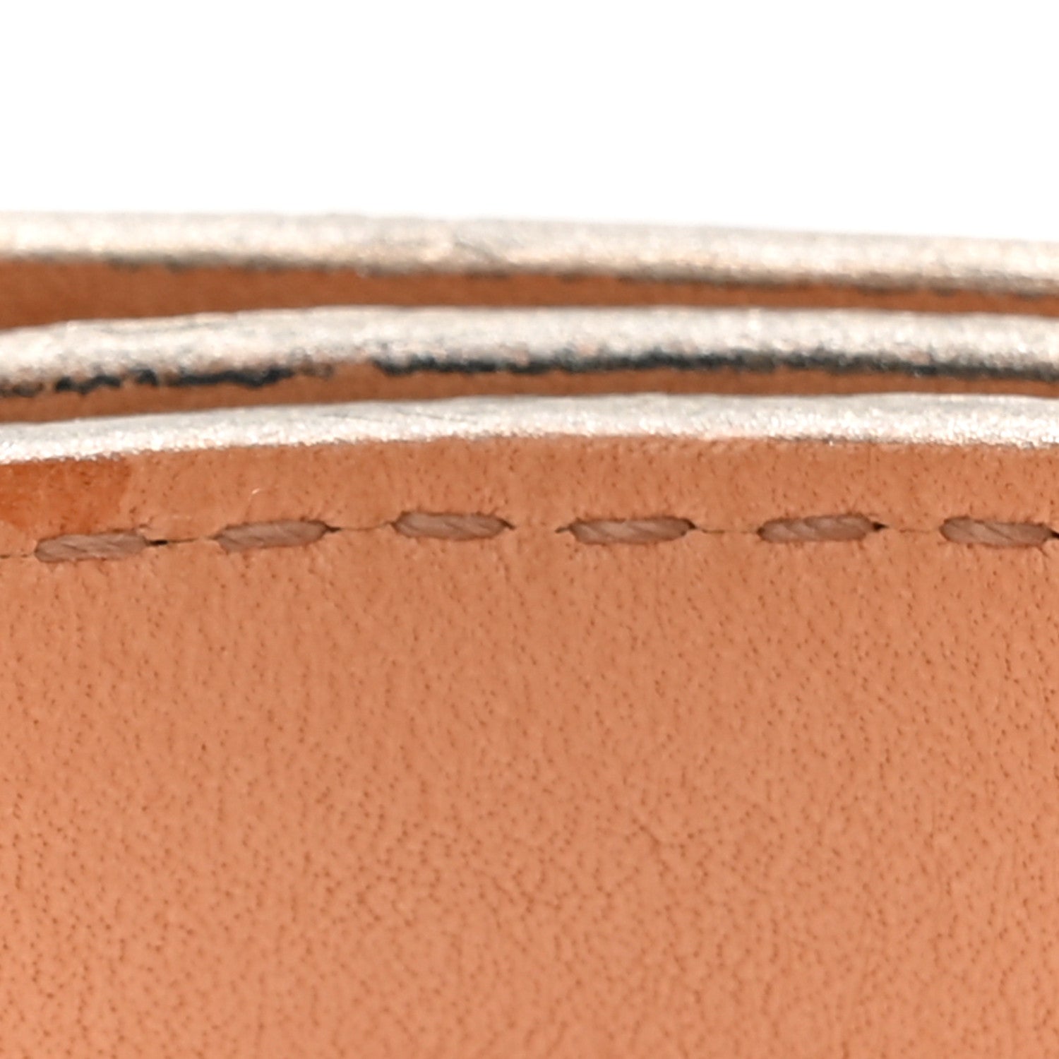 Louis Vuitton Metallic Calfskin Signature LV Initiales Belt 80 32 SIlver 8 of 8