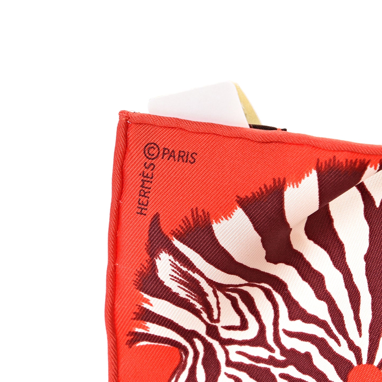 Silk Carre Zebra Pegasus Nano Scarf 20 Rouge Bordeaux Black